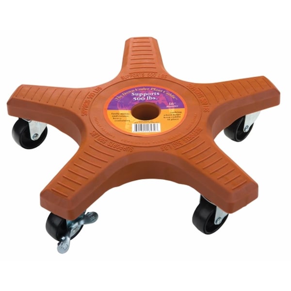 The Plant Stand Plantstand 16in. Terra Cotta 5-Wheel Single Plant Caddie PL309825 - main
